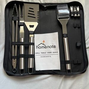 Stainless Steel Grill Tool Set - Black